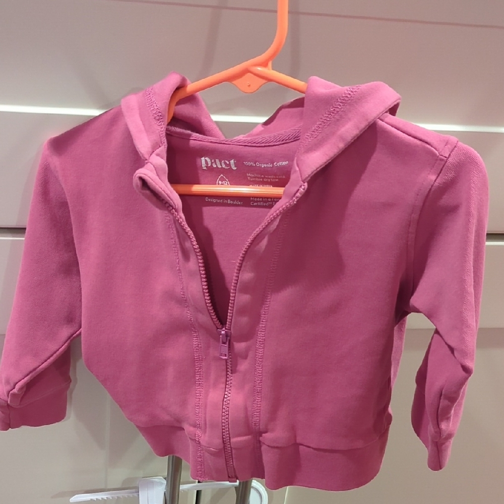 Pact Pink / Girl's Zip Up Hoodie